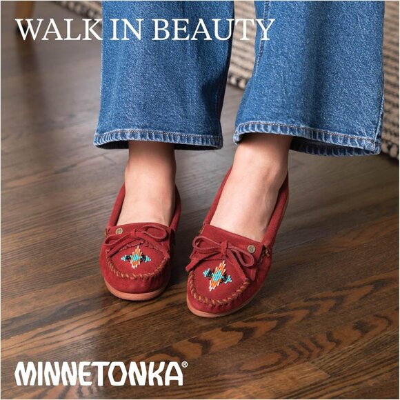 Women's Velvet Suede Beaded Embroidery Flower Beauty Pull On Brown Slipper Boot - Picture 4 of 6